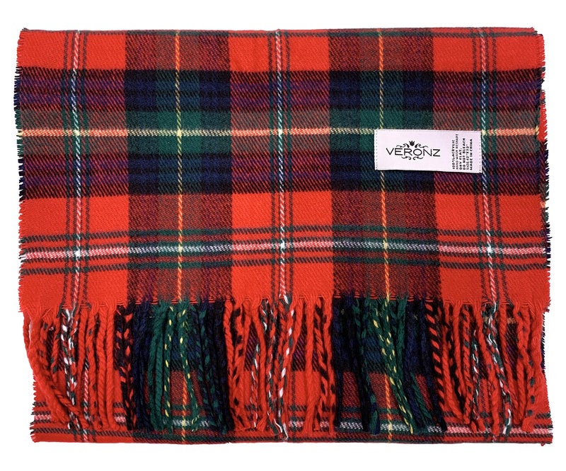 VERONZ Super Soft Luxurious Classic Cashmere Feel Winter Scarf (Holiday Red Green Tartan Plaid) - Image 3